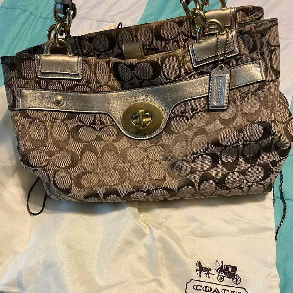 Coach signature tote